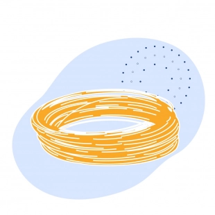 Канат одинарной свивки ЛК-О 0.9 мм ГОСТ 3062-80