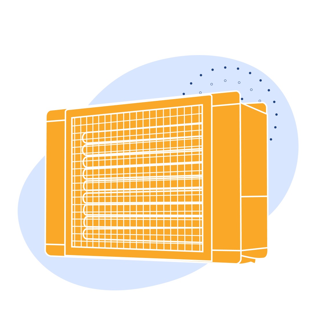 Электрокалорифер 1070x745x685 мм 30 кВт 2000 м3/час