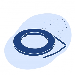 Лента с полимерным покрытием 1.6 мм ПЭ ГОСТ 34180-2017